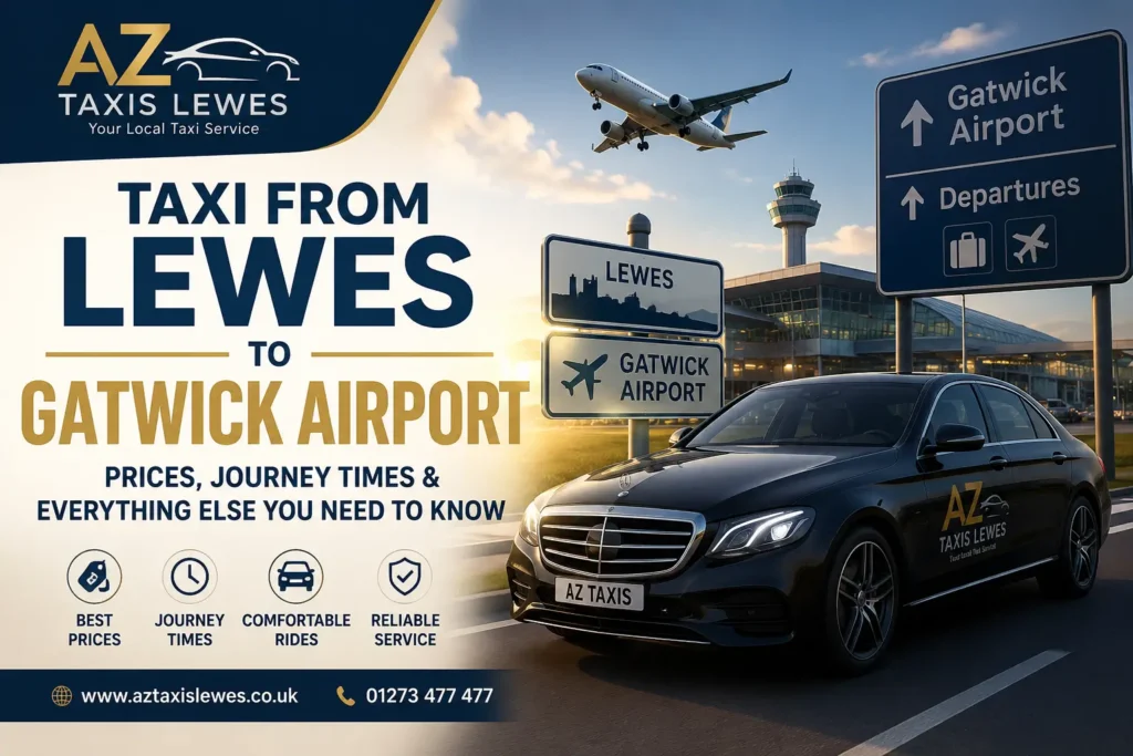Gatwick Airport taxi from Lewes with AZ Taxis Lewes
